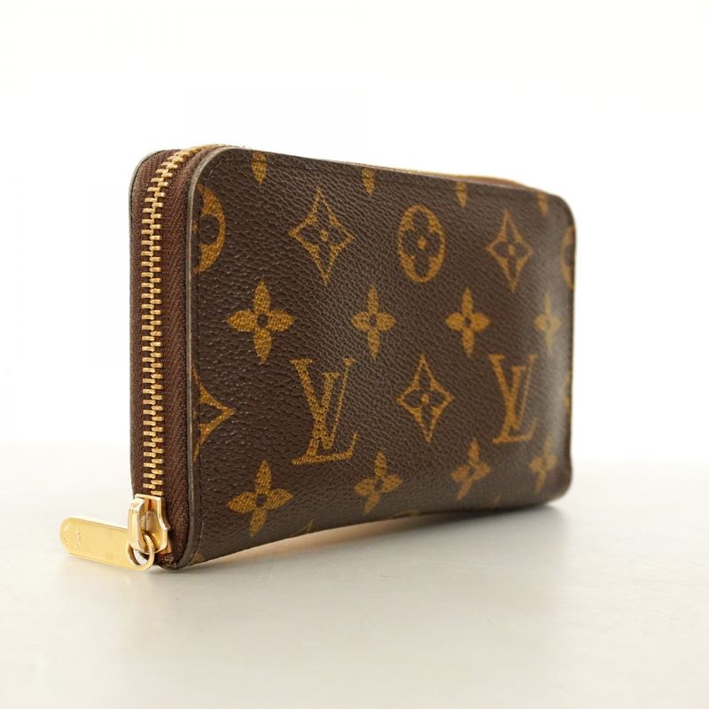 Louis Vuitton Long Wallet Monogram Zippy Compact Wallet NM M61440 Brown Men