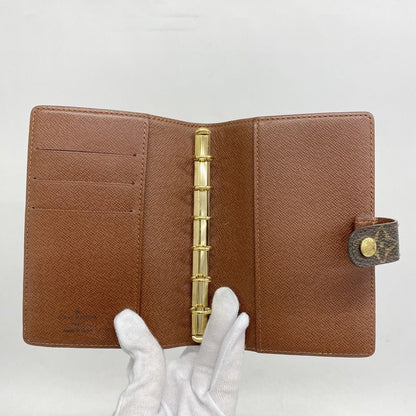 Louis Vuitton Notebook Cabas Monogram Agenda PM R20005 Brown Men Women Unisex