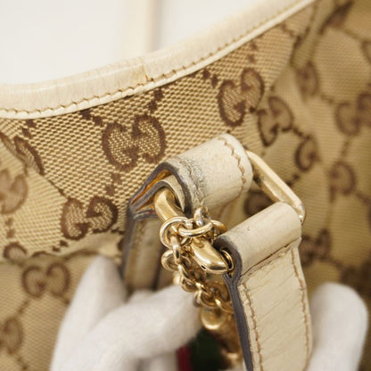 Gucci Tote Bag GG Canvas/sherry Line 137396 Canvas Beige White Chien Pan Gold