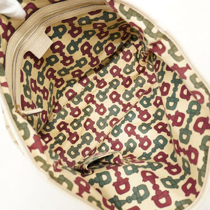 Gucci Tote Bag GG Canvas/sherry Line 137396 Canvas Beige White Chien Pan Gold