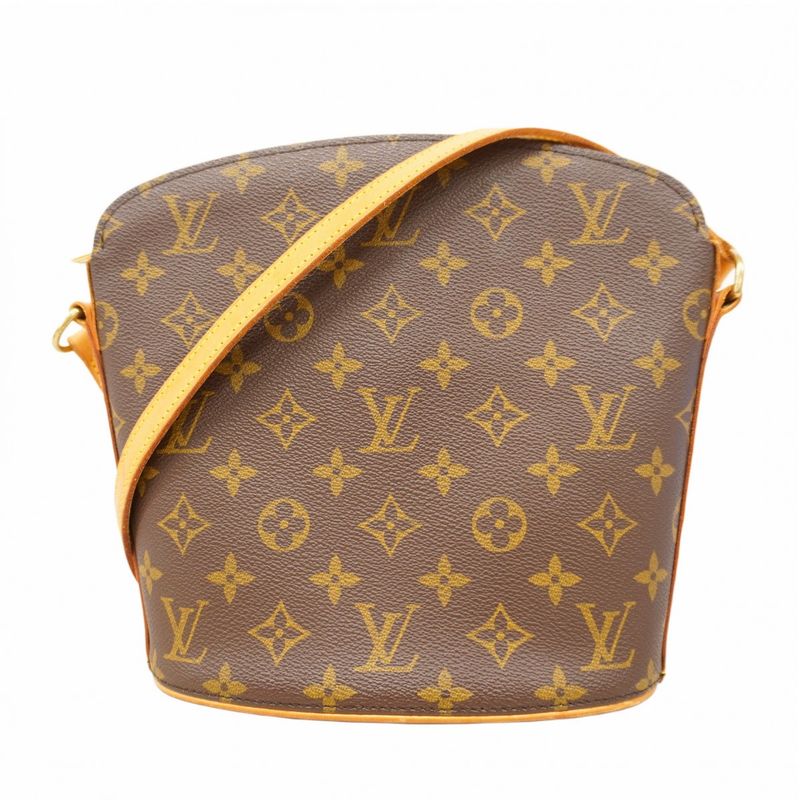 Louis Vuitton Shoulder Bag Monogram Drouot M51290 Brown Ladies