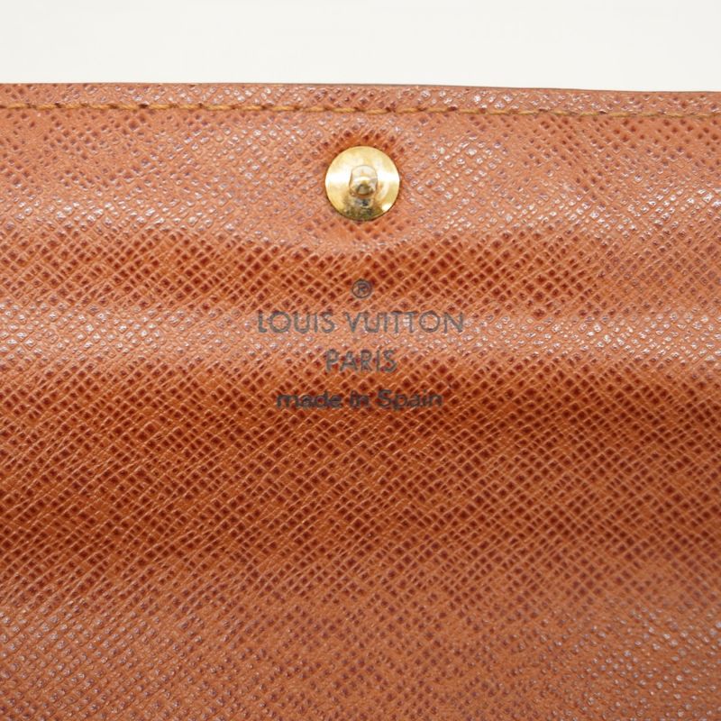 Louis Vuitton Long Wallet Monogram Portefeuille Sarah M61734 Brown Ladies