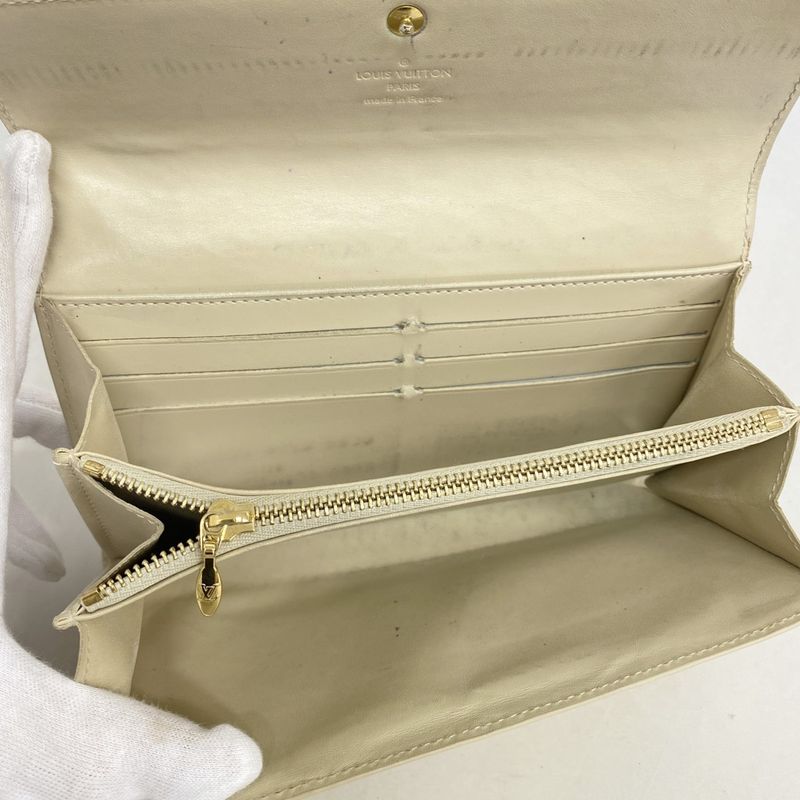 Louis Vuitton Vernis Portefeuille Sarah M91466 Bronze Colailles Women's