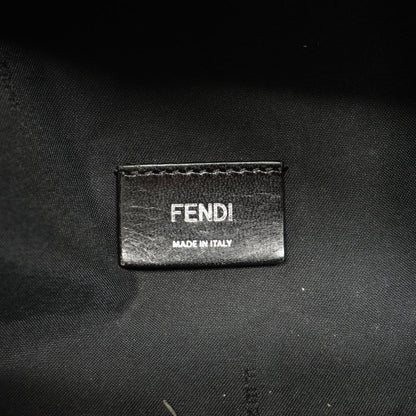 Fendi Body Bag Zucca Nylon Canvas Black Silver Hardware Women