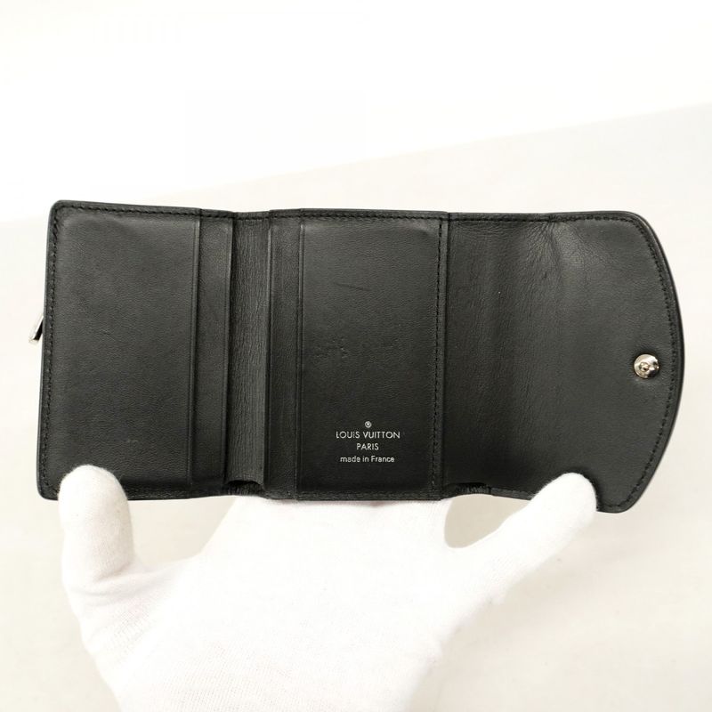 Louis Vuitton Mahina Portefeuille Iris XS M67498 Noir Black Women