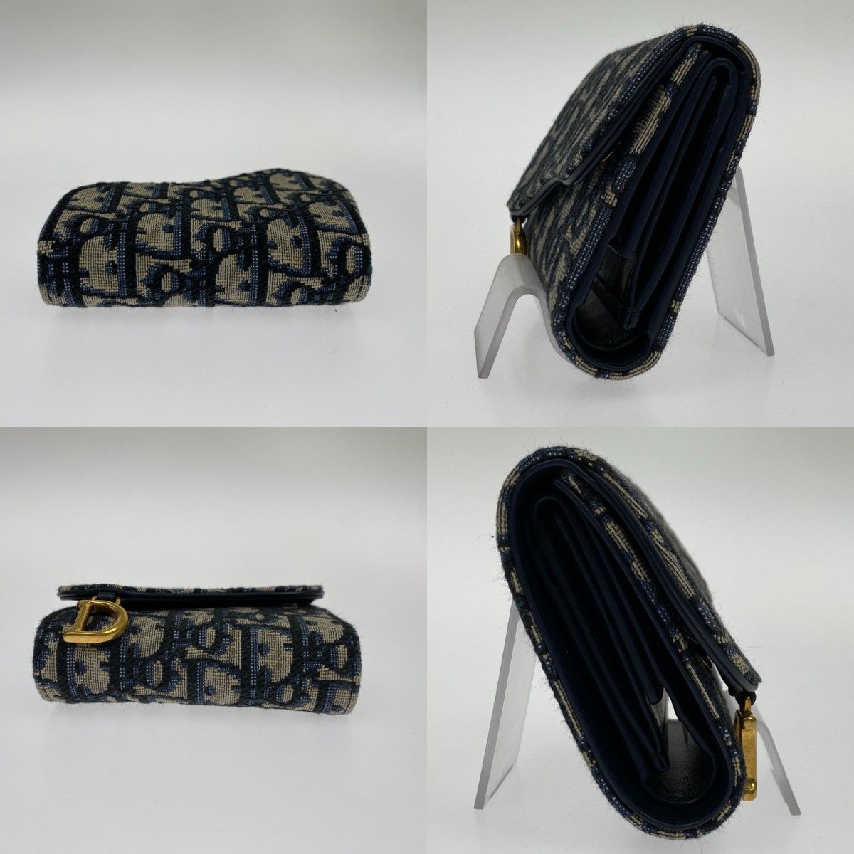 Christian Dior Christian Dior Trifold Wallet S5912ctzq M928 Blue