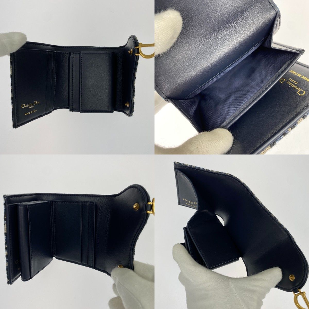 Christian Dior Christian Dior Trifold Wallet S5912ctzq M928 Blue