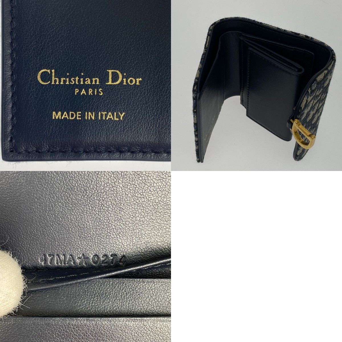 Christian Dior Christian Dior Trifold Wallet S5912ctzq M928 Blue