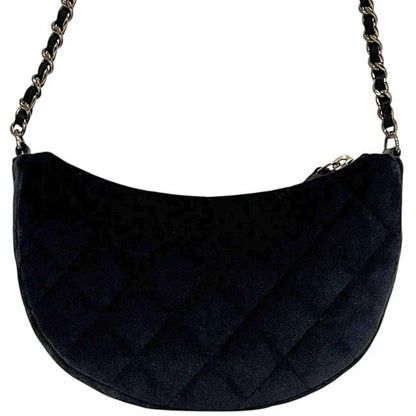 Chanel Shoulder Bag Half Moon Chain Bag Black 2024