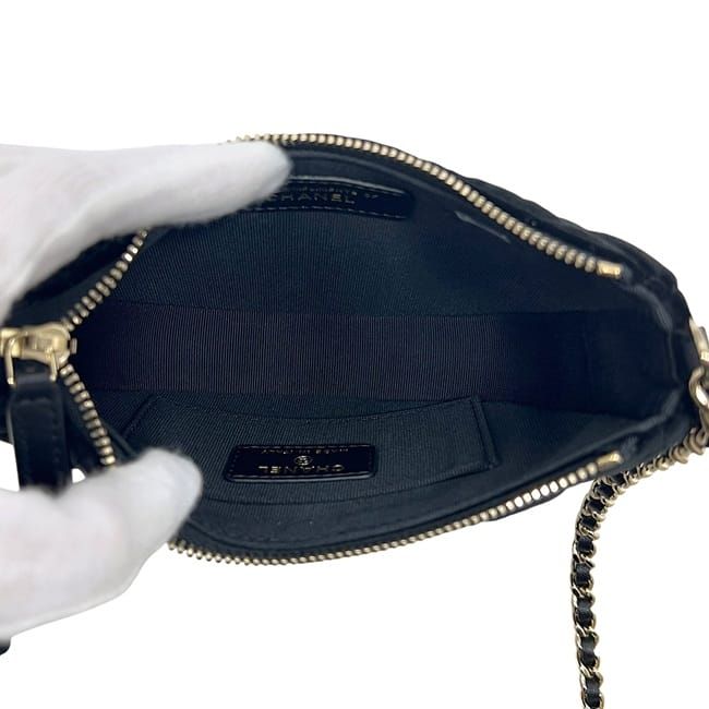 Chanel Shoulder Bag Half Moon Chain Bag Black 2024