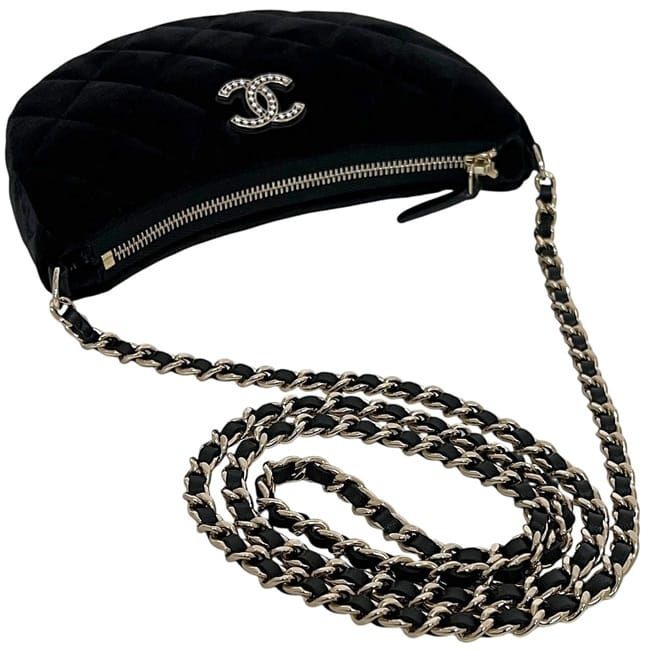 Chanel Shoulder Bag Half Moon Chain Bag Black 2024
