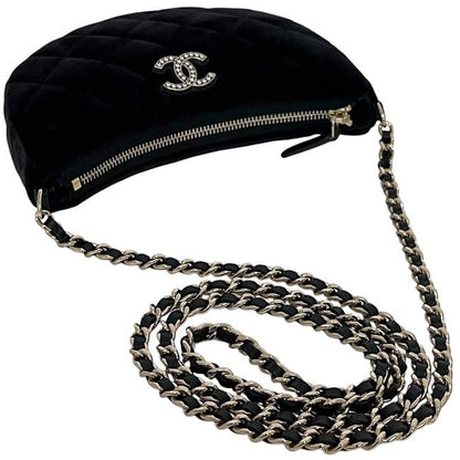Chanel Shoulder Bag Half Moon Chain Bag Black 2024
