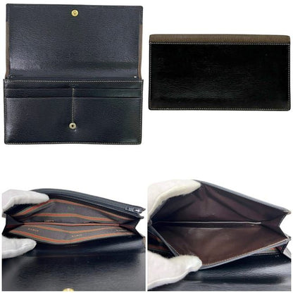Loewe Fold Long Wallet Brown Black Velazquez Wallet Leather Preowned