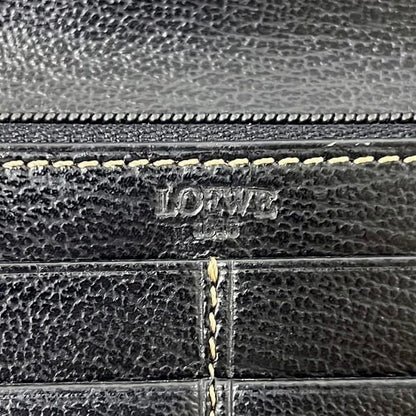 Loewe Fold Long Wallet Brown Black Velazquez Wallet Leather Preowned