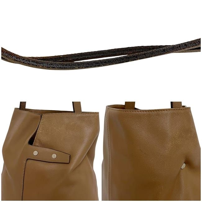 Loewe Shoulder Bag Brown Light Leather Preowned L20 Loewe