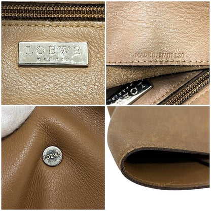 Loewe Shoulder Bag Brown Light Leather Preowned L20 Loewe