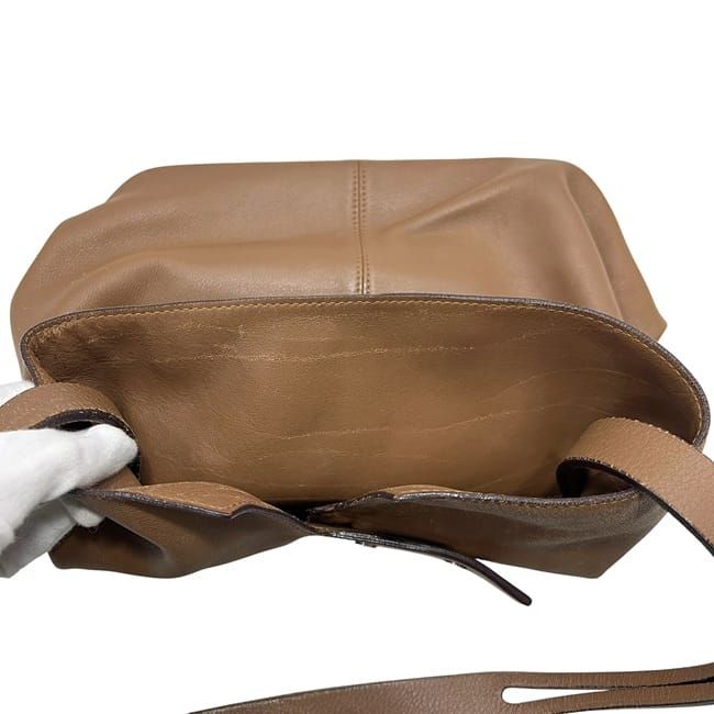 Loewe Shoulder Bag Brown Light Leather Preowned L20 Loewe