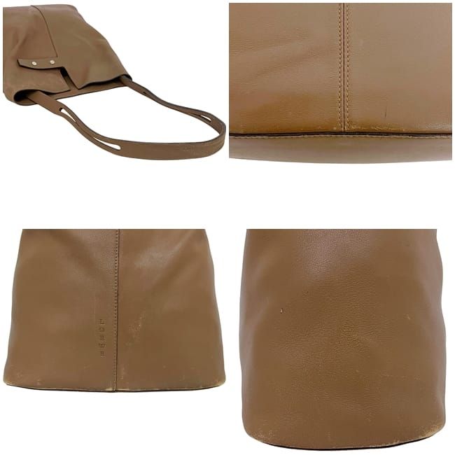 Loewe Shoulder Bag Brown Light Leather Preowned L20 Loewe