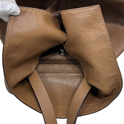 Loewe Shoulder Bag Brown Light Leather Preowned L20 Loewe