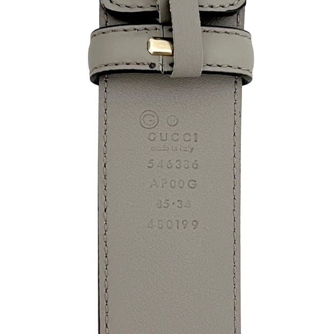 Gucci Belt Grey Interlocking 546386 Ap00g 85
