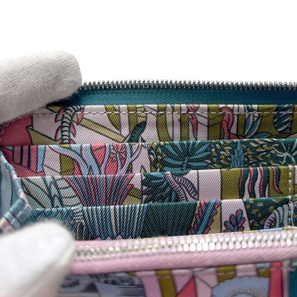 Hermes Round Zipper Long Wallet Azap Silk Quinn Green Wallet