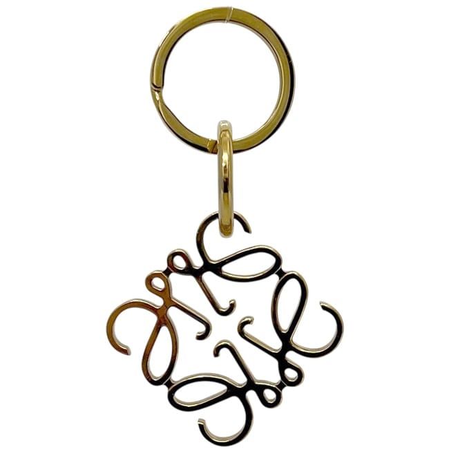 Loewe Key Ring Gold Anagram 111.29.203 Excellent Condition Logo