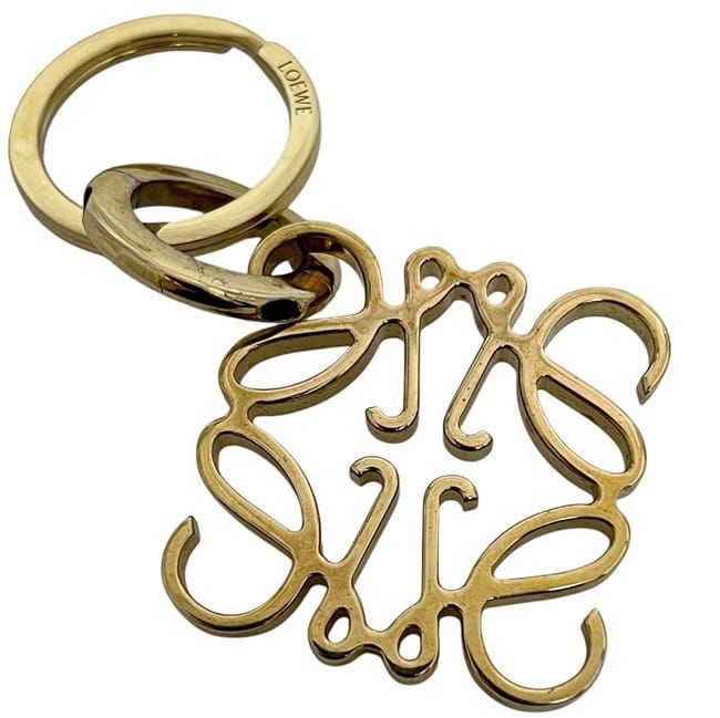 Loewe Key Ring Gold Anagram 111.29.203 Excellent Condition Logo