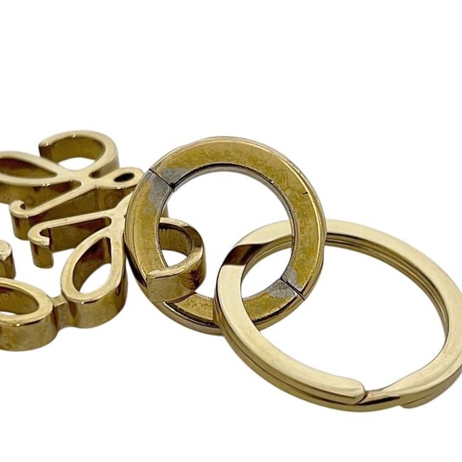 Loewe Key Ring Gold Anagram 111.29.203 Excellent Condition Logo