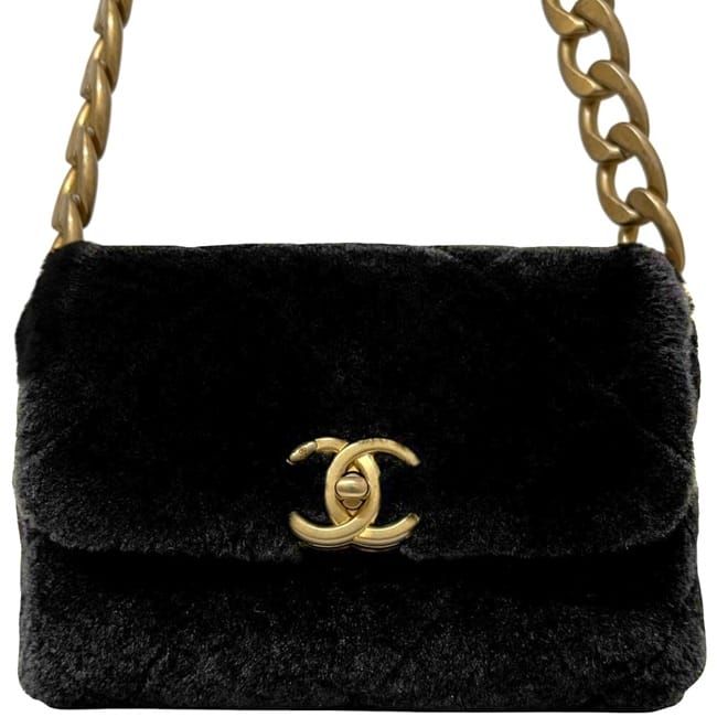 Chanel One Shoulder Bag Black Matelasse 30s Excellent Condition