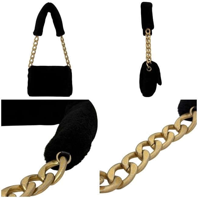 Chanel One Shoulder Bag Black Matelasse 30s Excellent Condition