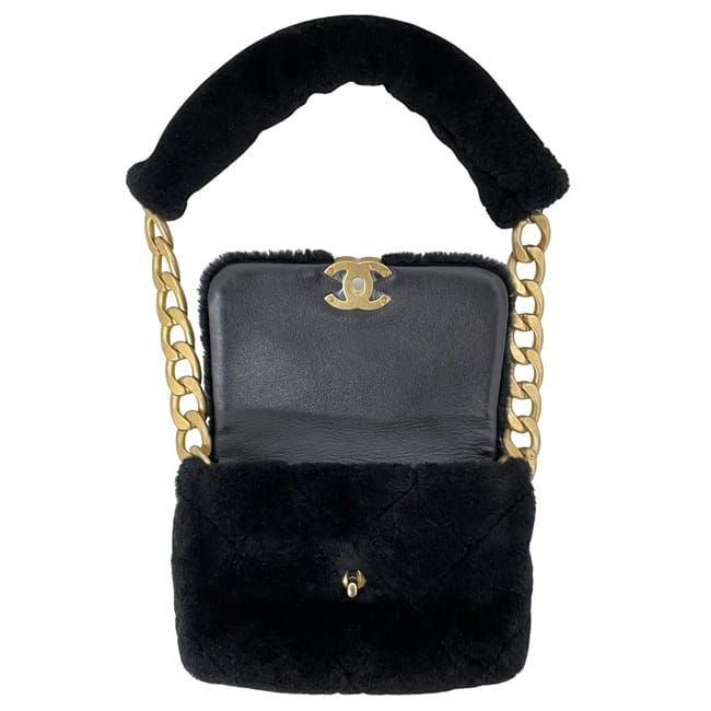 Chanel One Shoulder Bag Black Matelasse 30s Excellent Condition