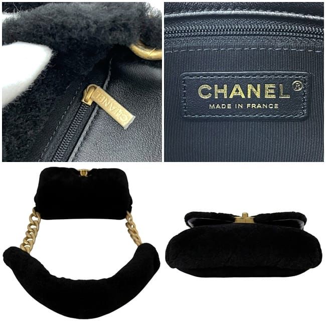 Chanel One Shoulder Bag Black Matelasse 30s Excellent Condition
