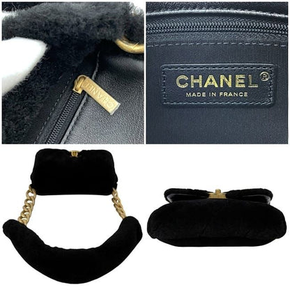 Chanel One Shoulder Bag Black Matelasse 30s Excellent Condition