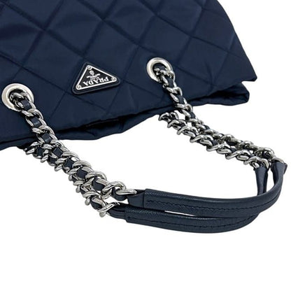 Prada 2 Way Bag Navy Tessuto 1bg740 Excellent Condition Tote Bag