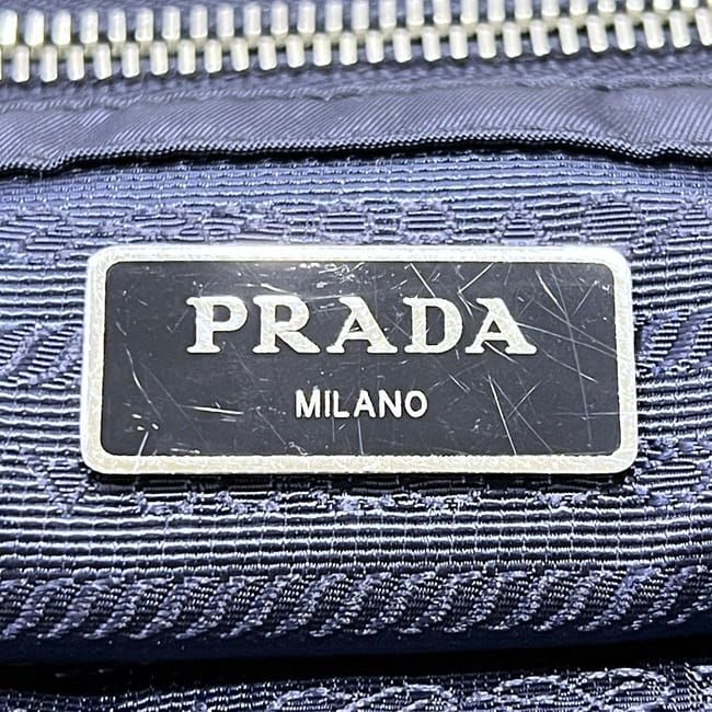 Prada 2 Way Bag Navy Tessuto 1bg740 Excellent Condition Tote Bag