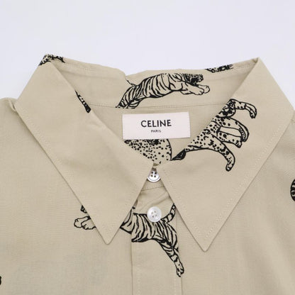 Celine2c708362q Fee-line Print Loose Tail Coat Short-slee