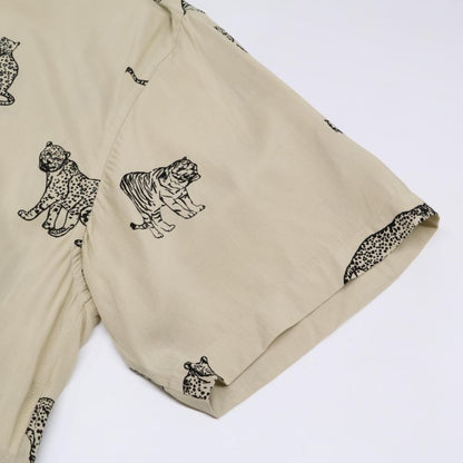 Celine2c708362q Fee-line Print Loose Tail Coat Short-slee