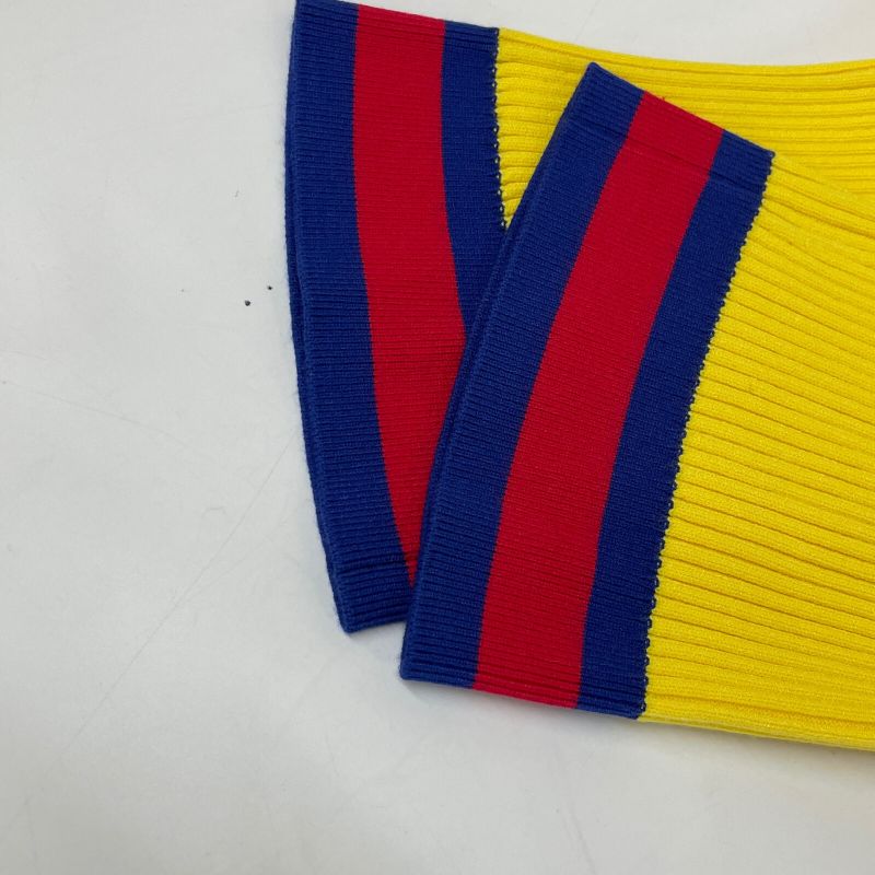 Gucci 739825 Yellow Stretch Viscose Short With Web Knit Shorts XS