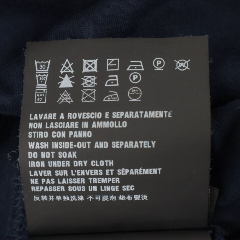 Prada Umj492 Navy Triangle Logo Crew Neck T-shirt M