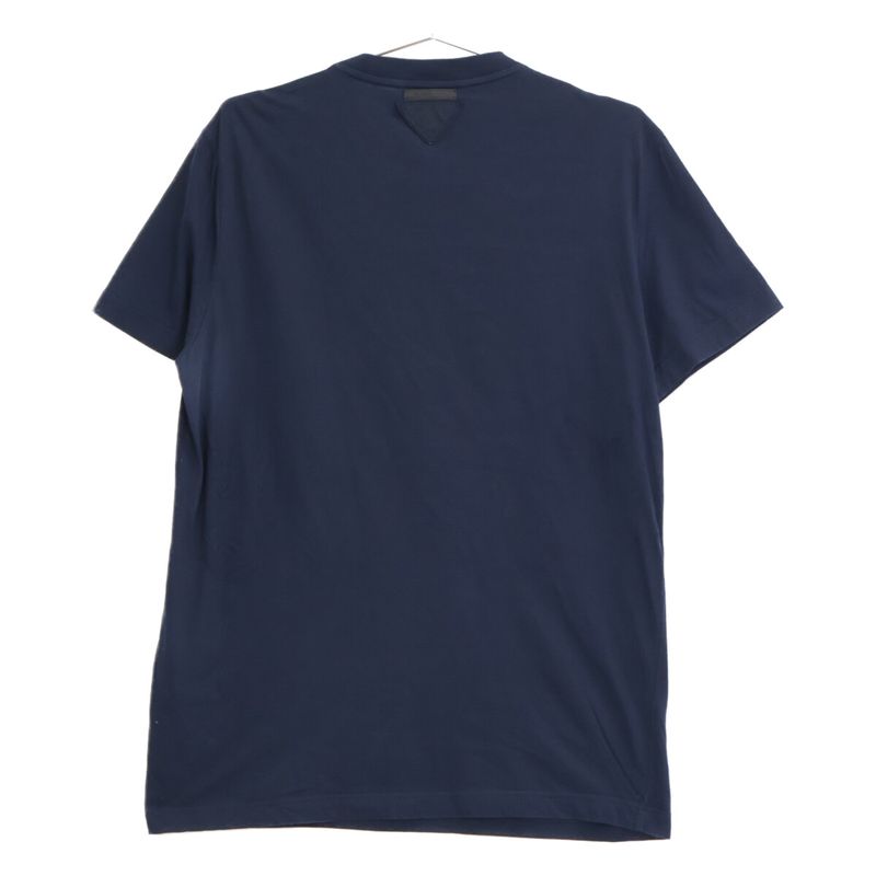 Prada Umj492 Navy Triangle Logo Crew Neck T-shirt M