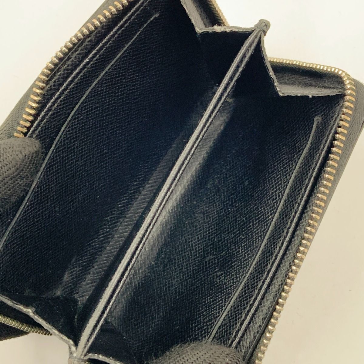 Louis Vuitton Mie Graphite Zippy Coin Purse Coin Case N63076 Black