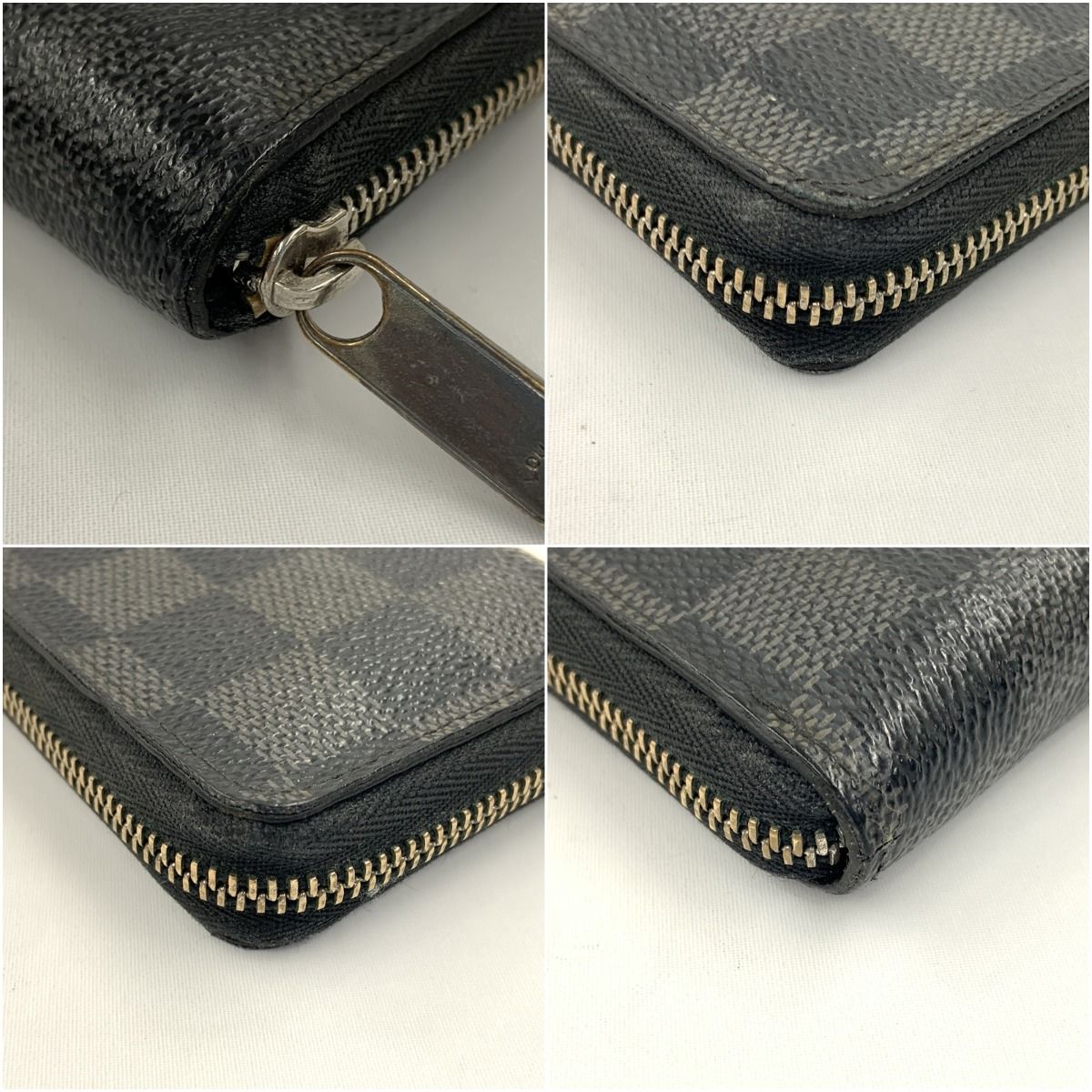 Louis Vuitton Mie Graphite Zippy Coin Purse Coin Case N63076 Black