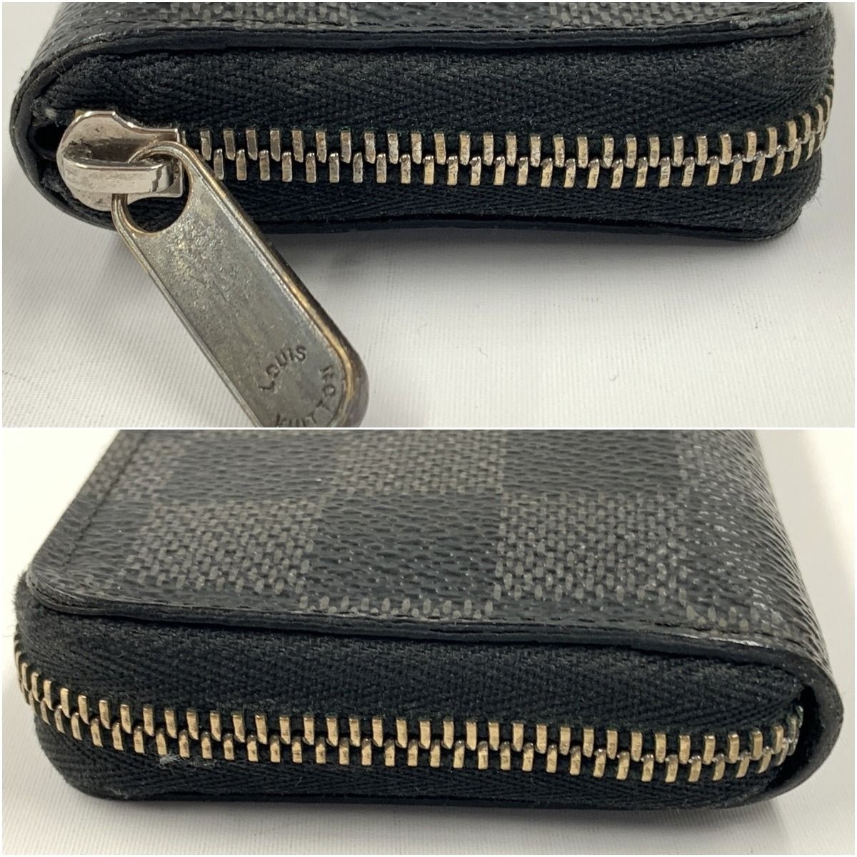 Louis Vuitton Mie Graphite Zippy Coin Purse Coin Case N63076 Black