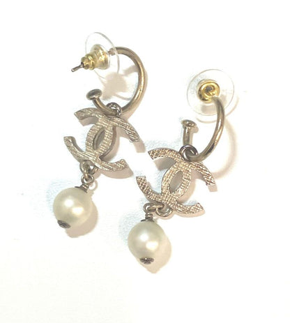 Cahnel Chanel COCO Mark Faux Pearl Earrings: X3162