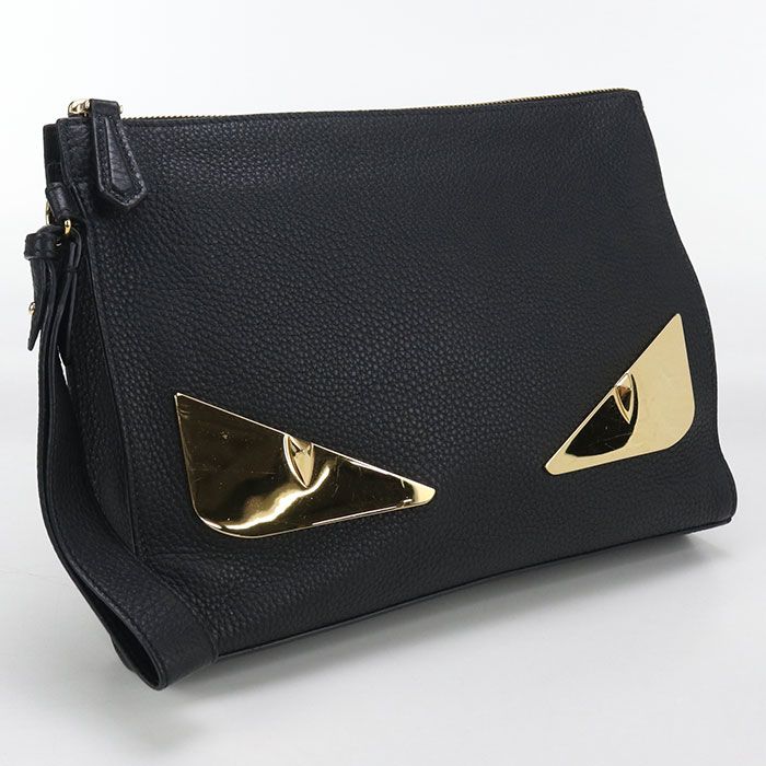 Fendi Bug's Eye 7va491 A7SR Clutch Bag Leather Women