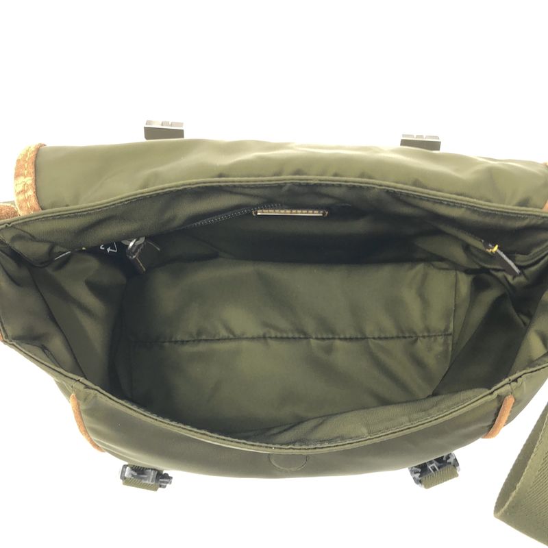 Prada - 2025ss - Re-nylon Nylon Suede Medium Shoulder Bag - Khaki Brown - Men's