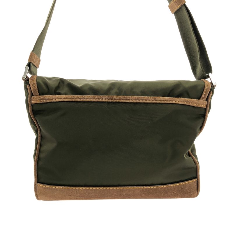 Prada - 2025ss - Re-nylon Nylon Suede Medium Shoulder Bag - Khaki Brown - Men's