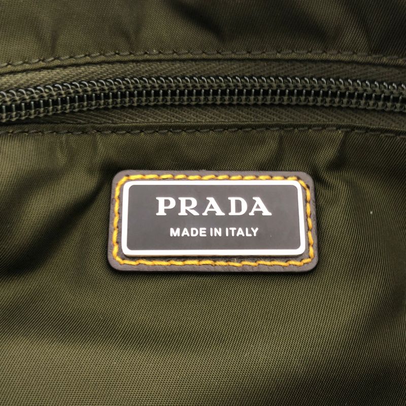 Prada - 2025ss - Re-nylon Nylon Suede Medium Shoulder Bag - Khaki Brown - Men's