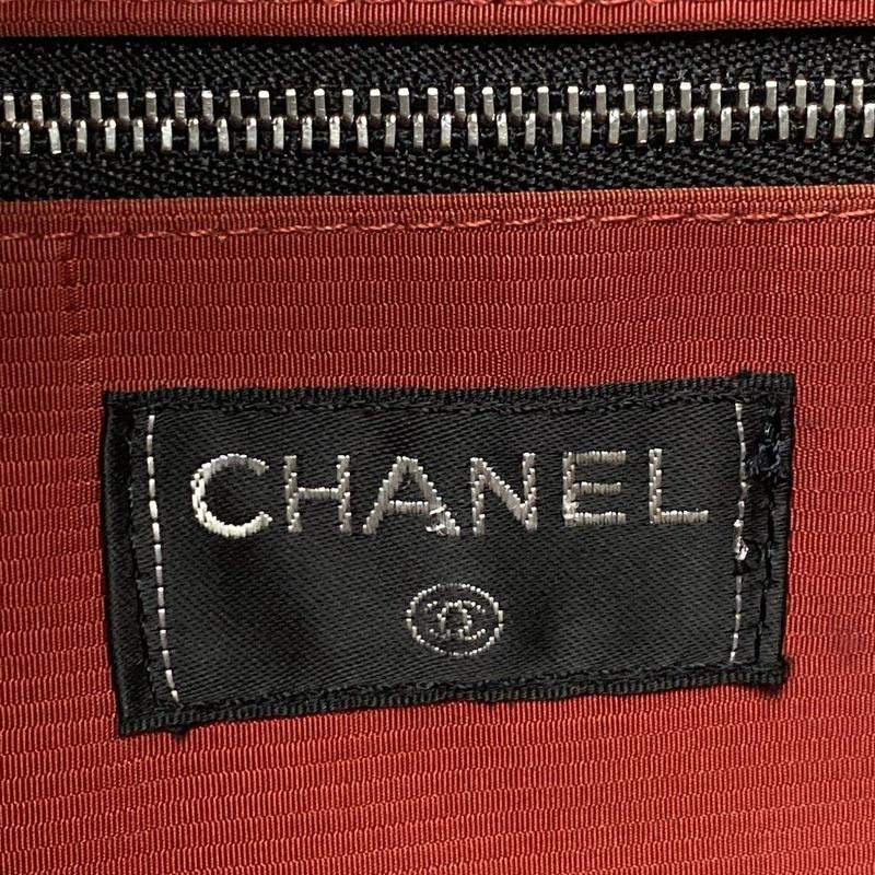 Chanel Tote Bag Old Travel Line A11833 Black And White Silver Hardware