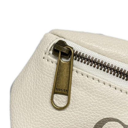 Gucci Waist Pouch Print Small Belt Bag 527792 White Leather